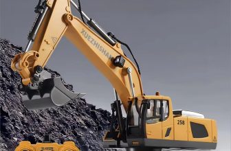 RC Excavator Toy 11-Channel Alloy 2.4GHz Remote Control Kids Vehicle Xmas Gift