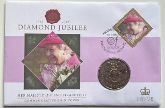 British Elizabeth II 2012 Diamond Jubilee Crown Coin FDC Ascension Is  [27208]