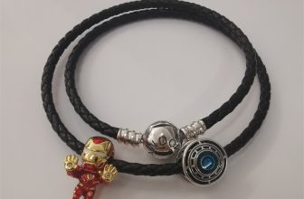 and Bracelet Set PANDORA ALE Silver Marvel The Avengers Iron Man Charm