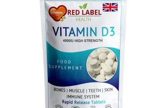 Vitamin D3 4000IU High Strength Tablets for Immune Support, Bones, Skin