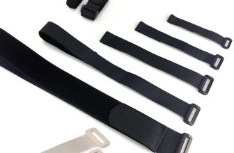 VECLRO® Brand Straps plastic Buckle Band luggage Strap Black or White