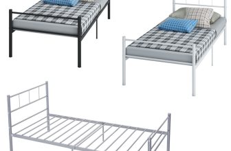 Simple Budget metal bed Single bed Frame w/Mattress Option Bedroom Furniture