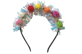 Multicoloured Flower Crown Headband with Foam Flowers Festival Party Wedding Acc