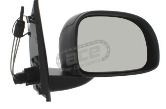 Cable Control Wing Door Mirror For Fiat Panda 2009-2012 Black Cover Right Hand