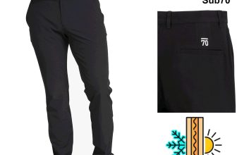 GOLF TROUSERS WINTER GOLF TROUSER LINED THERMAL GOLF PANT SUB 70 GOLF BLACK