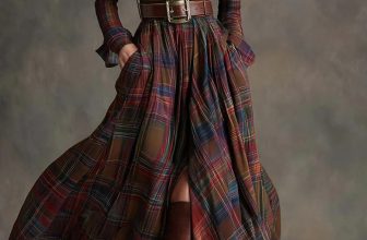 Large Size Women’s Clothing French Retro Grid Slim Irregular Dress