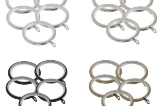Integra Elements Curtain Rings, Metal lined rings, Pack of 5 rings