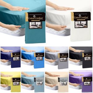 100% Egyptian Cotton Fitted Sheet Single Small Double King Super King New Stock