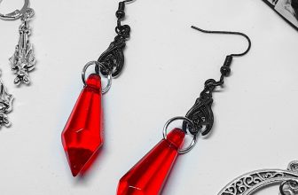 Red Vintage Earrings goth punk emo Halloween jewellery