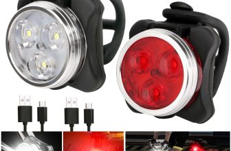 USB Rechargeable LED Mountain Bike Lights Bicycle Torch Front & Rear Lamp Set