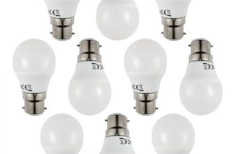 10x LED 3 Watt Golf Ball B22 Bayonet Bulb Warm White 3000K B22 Fitting 3w = 25w
