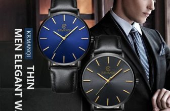 luxury thin leather quartz business watch
