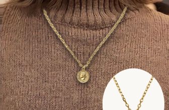 18ct Gold Plated Medallion Coin Round Circle Pendant Women’s Gift Retro Necklace