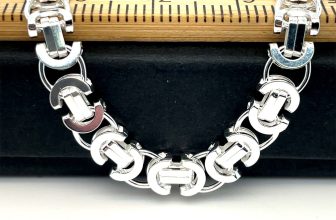 925 Sterling Silver Solid 5mm Flat Byzantine Chain Men’s Ladies Necklace 20″ New