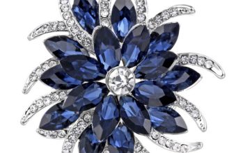 Vintage CRYSTAL FLOWER  Rhinestone  brooch Jewellery IN A GIFT POUCH UK SELLER