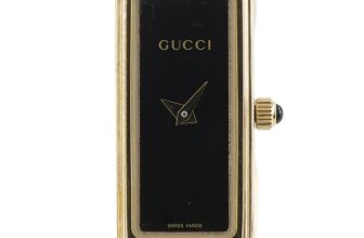 GUCCI Watches 1500L gold/black blackDial Plated Gold Quartz Analog display…