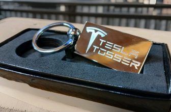 Personalised Tesla Tosser Keyring, Your Message Engraved Gift Boxed, Tesla Gift