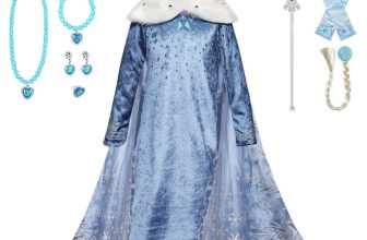 Kids Frozen Elsa Dress Up Costume Party Fancy Cosplay Outfit Christmas Girls  UK