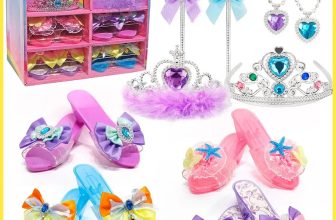 New Princess Dress up Toy Ring Set for Girls Kids High Heel Pretend Play Jewelry