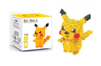 Pokemon Model PIKACHU Nanoblock Compatible with Gift Box Micro Brick Blocks Gift
