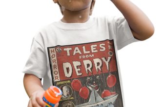 pennywise derry halloween horror kids boys unisex funny gift t shirt