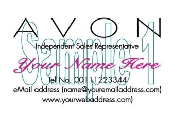 BUSINESS AVON CARDS 50 Designed Personalised Printed i hugu