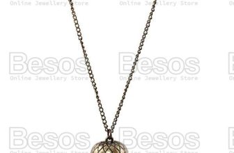 ACORN pendant ANTIQUE BRASS TONE large cream pearl LONG CHAIN NECKLACE gift UK