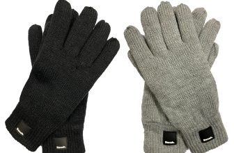 Mens Bench Gloves Meteor One Size Warm Black & Grey Boys Xmas Gift Dad