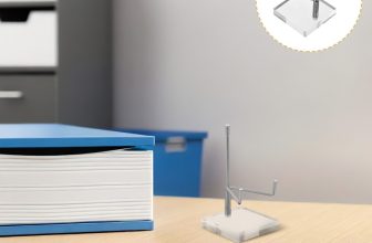 Clear Name Card Holder: Transparent Desk Organizer Stand For Business Card –