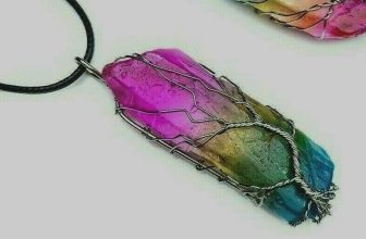 CHAKRA NECKLACE TREE OF LIFE RAINBOW CRYSTAL PENDANT REIKI HEALING NECKLACE