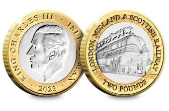 2023 ISLE OF MAN BRITISH RAILWAYS LONDON MIDLAND 2 POUND COIN BU UNC