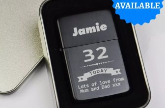 Personalised Engraved Lighter Birthday Gift for Men Women 20th 30th 40th Present