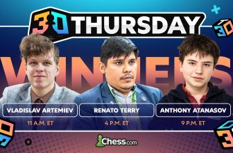 Terry Wins 3 0 Thursday For Third Straight Week, Joined By Artemiev and Atanasov