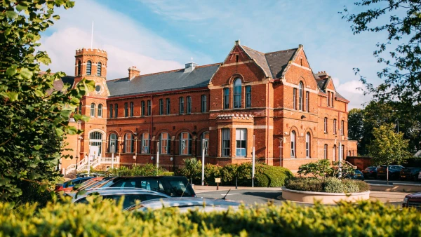 St. Mary's University College is pictured on its campus on the Lower Falls Road in West Belfast, Northern Ireland. Credit: St. Mary's University College