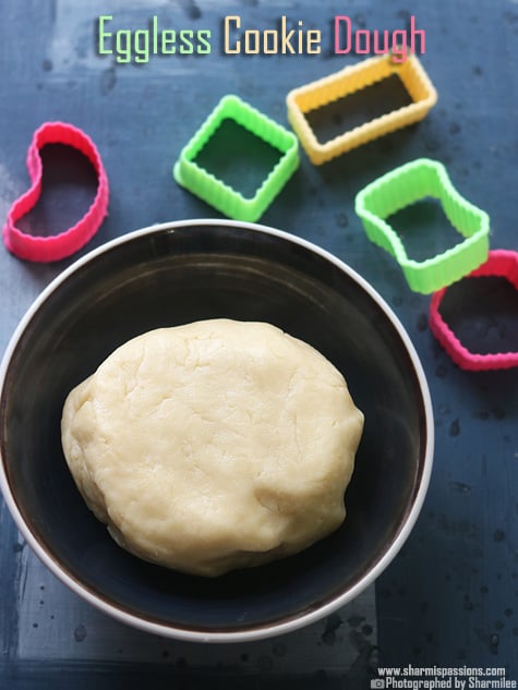 eggless cookie dough just prepared