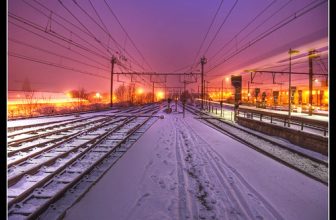 Winter tracks @ Mechelen Station, Belgium :: Vertorama :: HDR