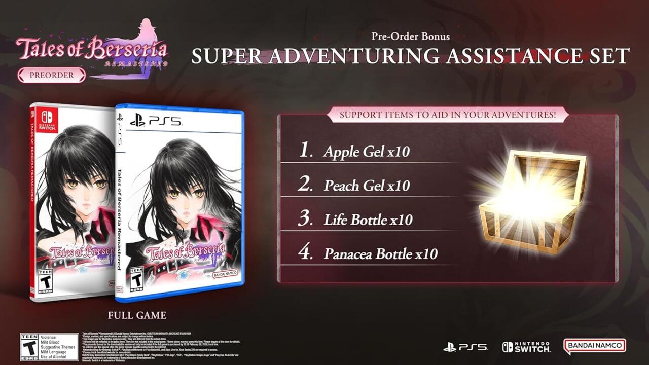 Tales of Berseria Remastered preorder bonuses