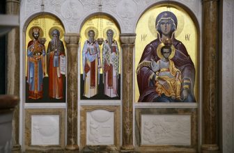 The interiors of the Podgorica Cathedral are enriched with iconography