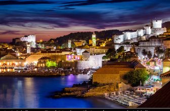 Croatia – Dubrovnik – Pearl of the Adriatic – Old Mediterranean city at Dusk – Twilight – Blue Hour