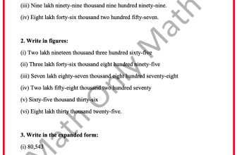 6th Grade Numbers Worksheet | Download Free PDF with Answers