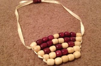 Wooden Bead Bib Necklace