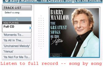 barry manilow — listen 2 full album free!