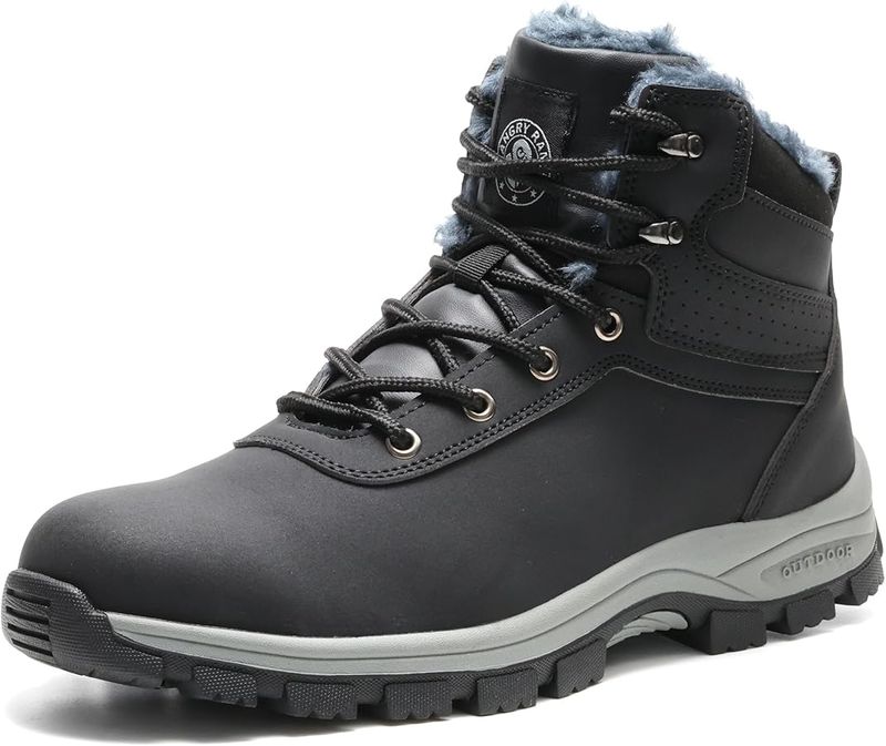 ANGRYRAM Steel Toe Winter Work Boots