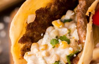 Easy Smash Tacos Recipe with Creamy Mexican Street Corn Topping