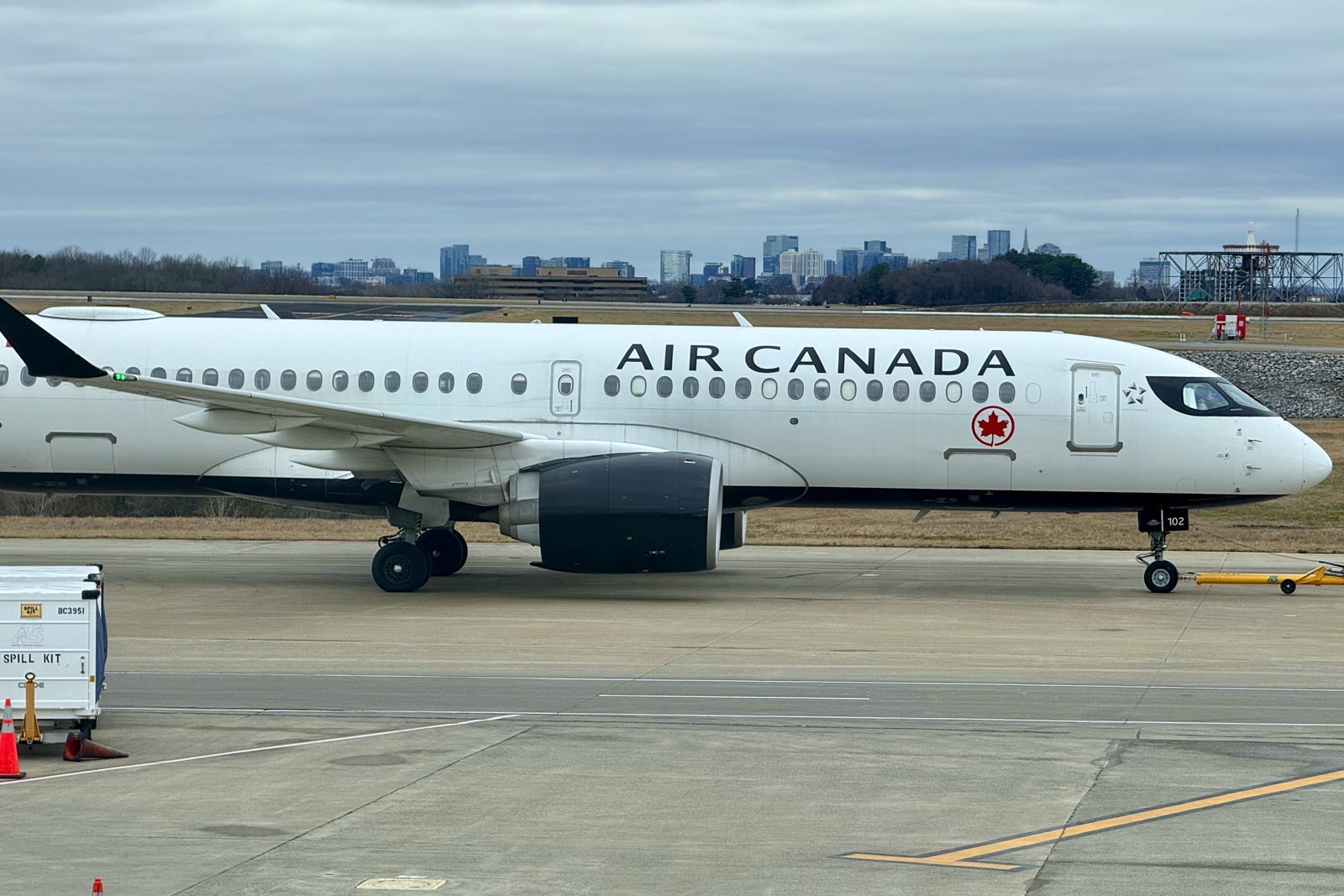 Air Canada A220 on runway