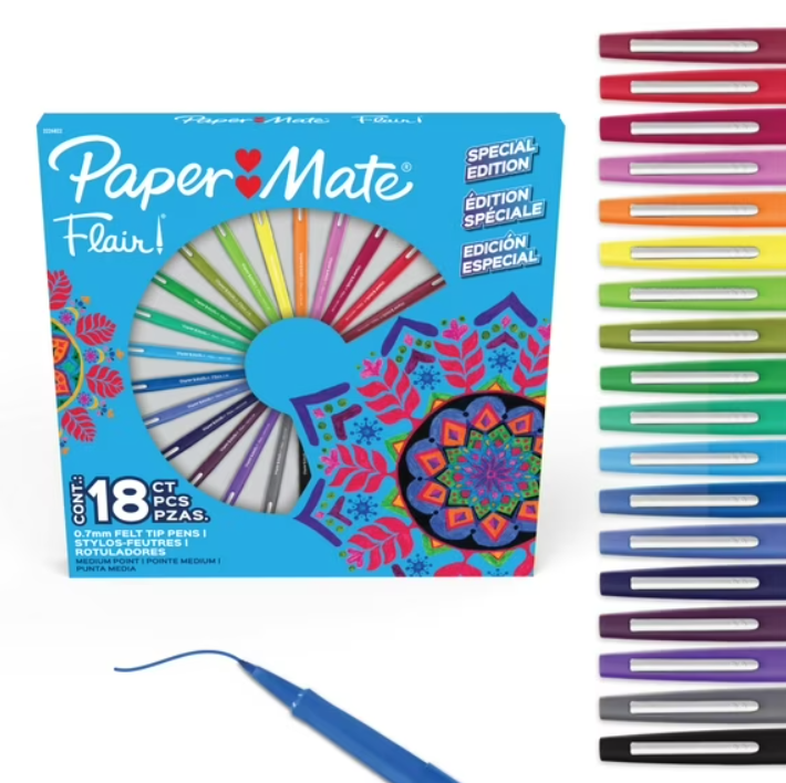 Paper Mate Flair Felt Tip Pens Set of 18