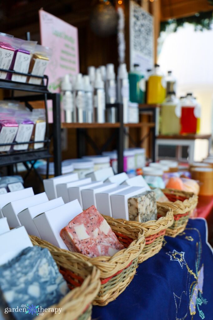 Artisan soaps at The Shipyards Christmas Market