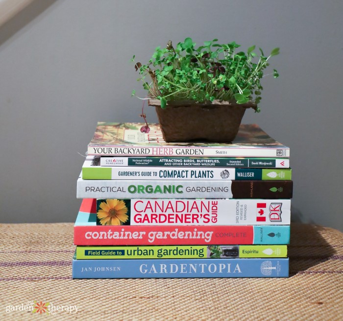 Stack of Gardening Books