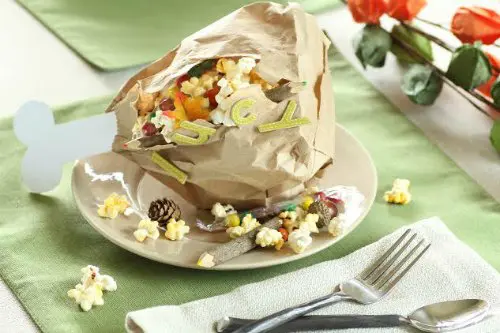 Thanksgiving favors - paper bag turkey drumstick stuffed with goodies