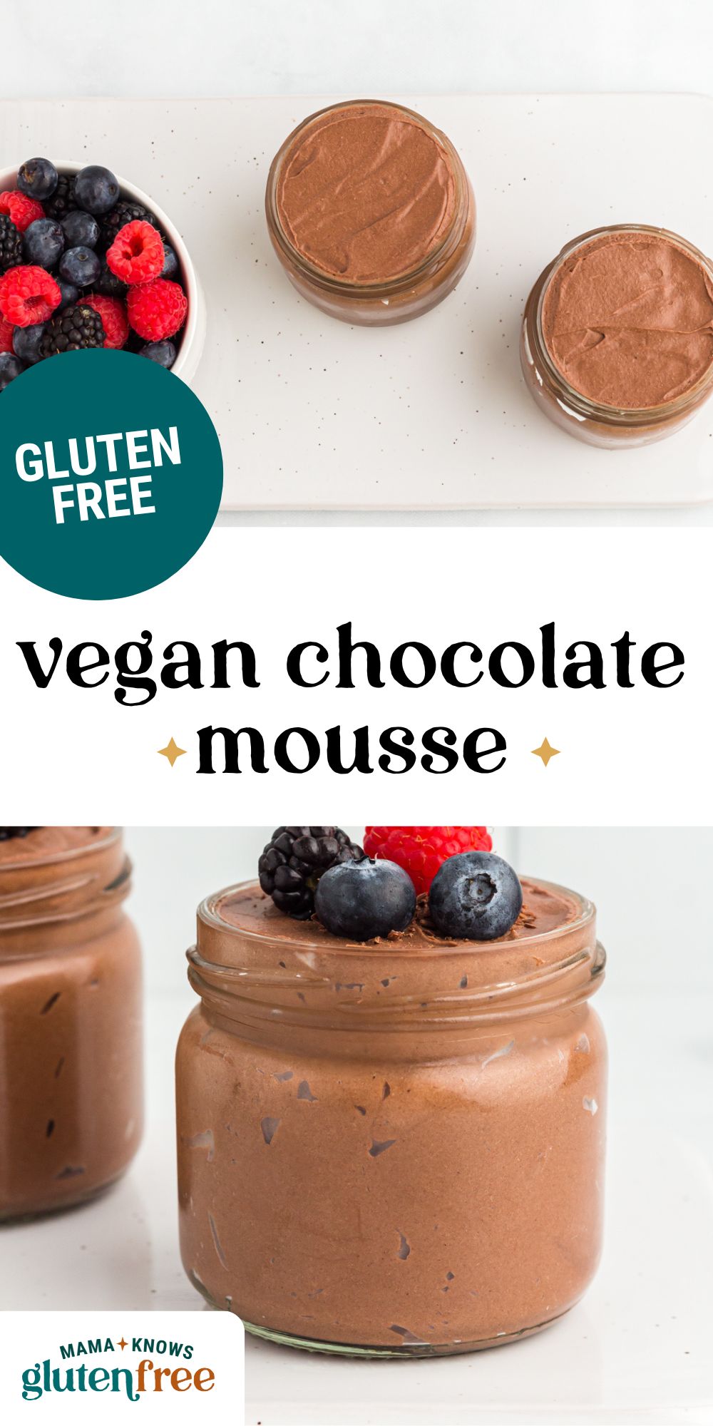 vegan chocolate mousse pin image
